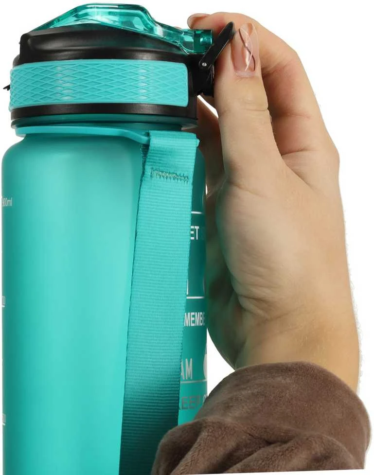 Ikonka Gertuvė su šiaudeliu ir laiko gradacija, 1000 ml, žalia
