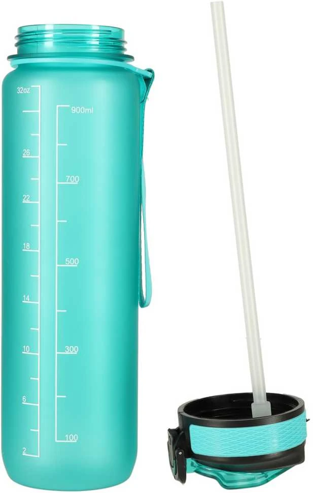 Ikonka Gertuvė su šiaudeliu ir laiko gradacija, 1000 ml, žalia