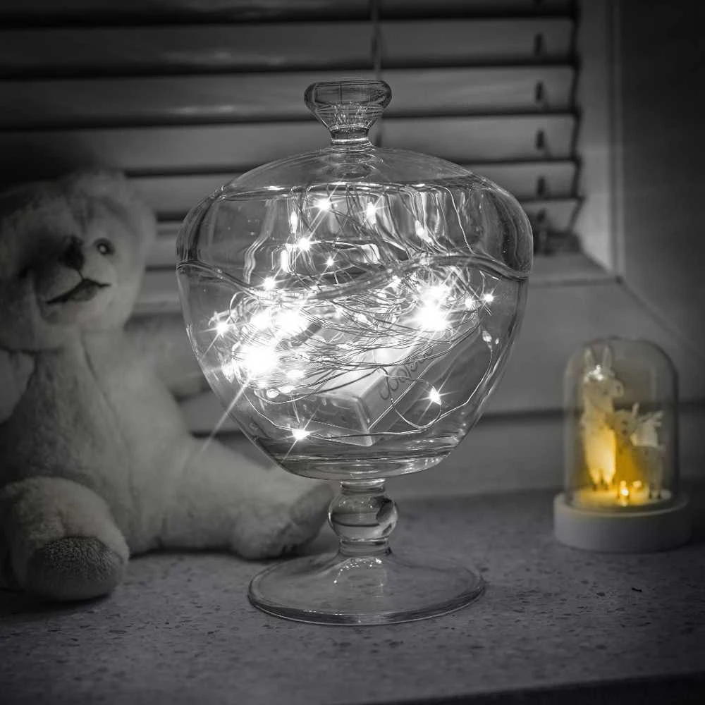 LED dekoratyvinis apšvietimas 5m 50LED šaltai balta