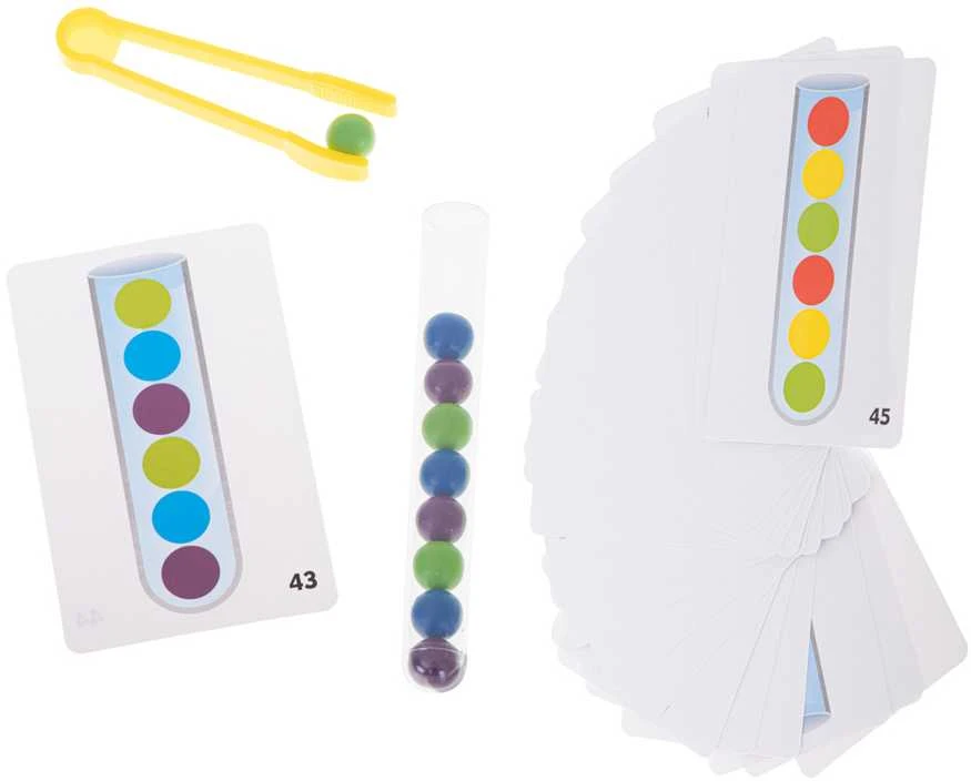 Ikonka Edukacinė dėlionė spalvoti montessori kamuoliukai