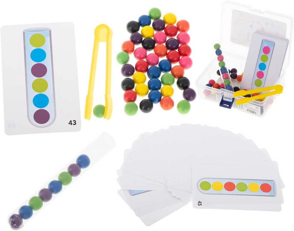 Ikonka Edukacinė dėlionė spalvoti montessori kamuoliukai