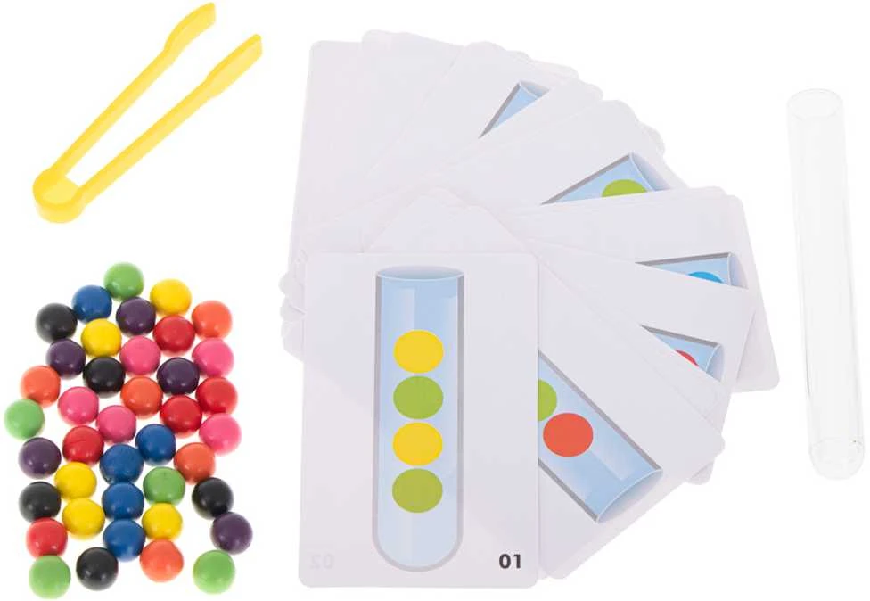 Ikonka Edukacinė dėlionė spalvoti montessori kamuoliukai