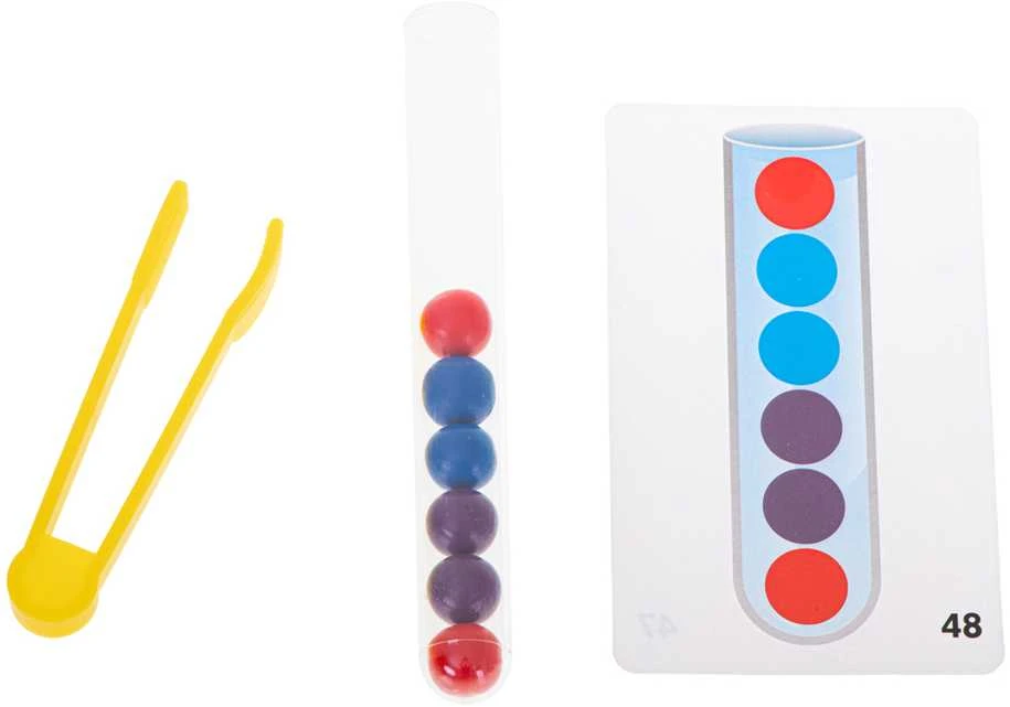 Ikonka Edukacinė dėlionė spalvoti montessori kamuoliukai