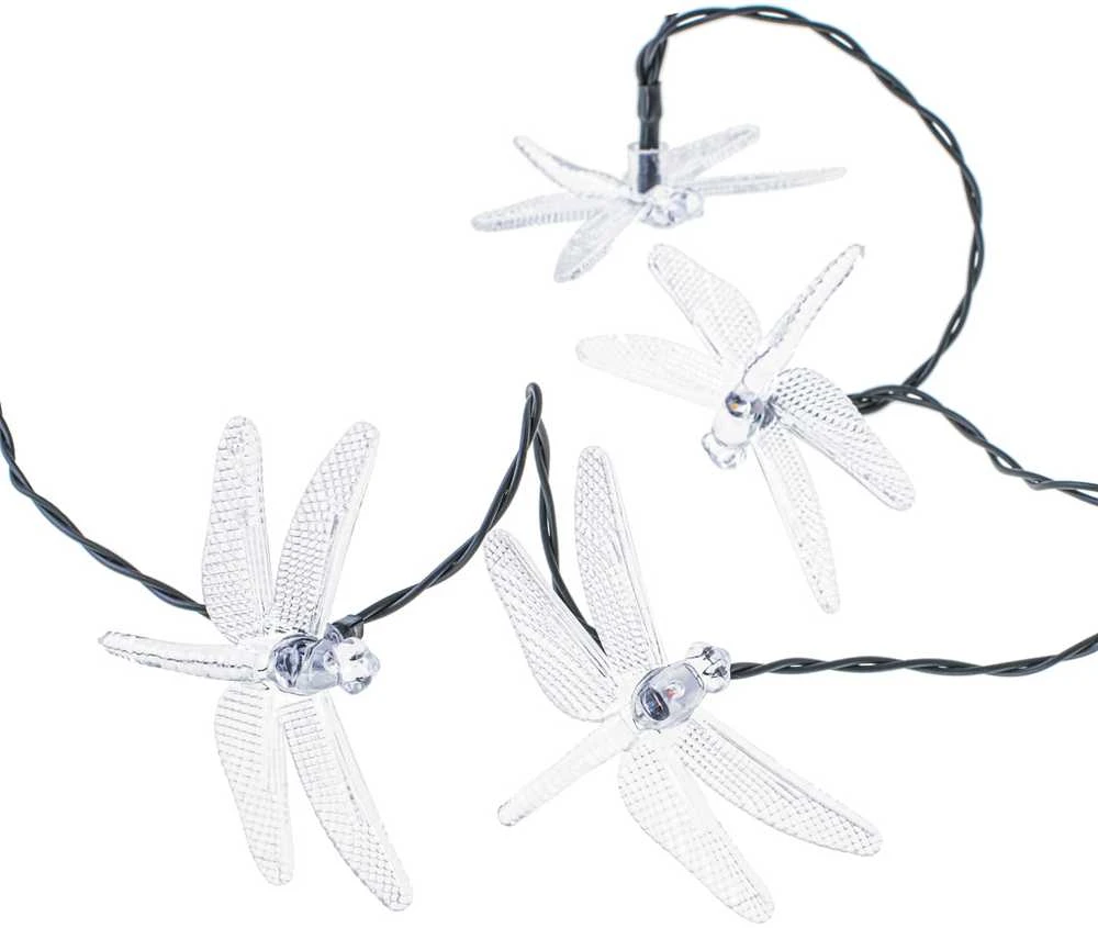 Saulės Dragonfly sodo žibintai 6,5 m 30LED multicolour