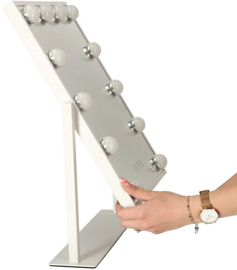 Kosmetinis veidrodėlis su LED lempomis ir USB jungtimi, 30x40cm