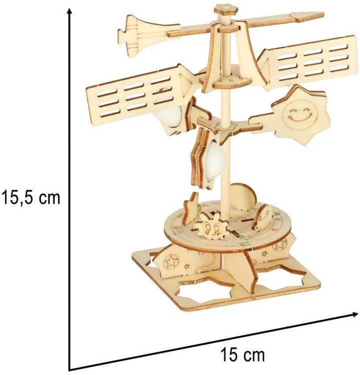Medinė dėlionė 3D mokslinis modelis vėjo varveklis
