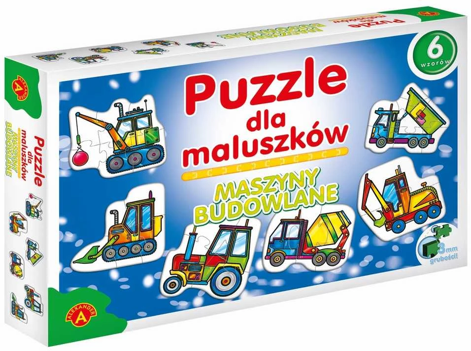 ALEXANDER Dėlionė mažyliams - statybinės mašinos 2+