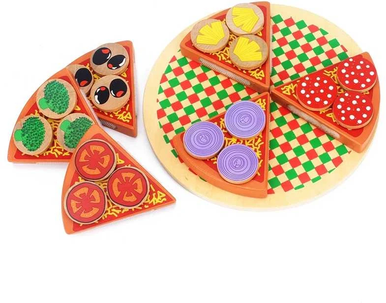 KIK Medinis žaidimų rinkinys Pizza su priedais