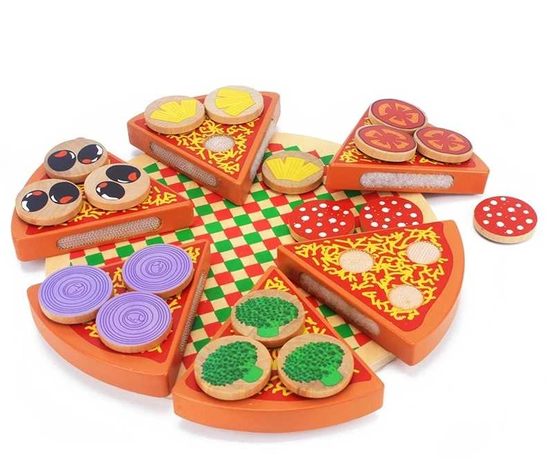 KIK Medinis žaidimų rinkinys Pizza su priedais