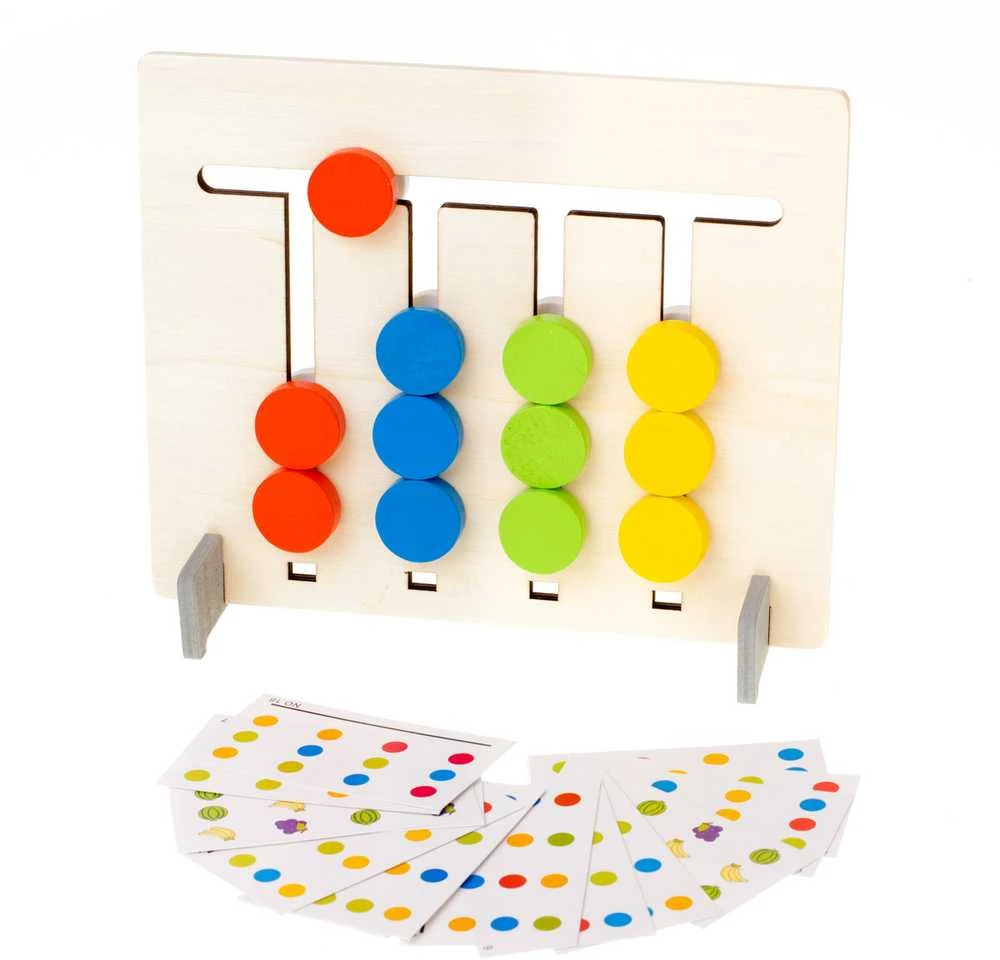 Medinis lavinamasis žaislas, atitinkantis spalvas montessori vaisiai