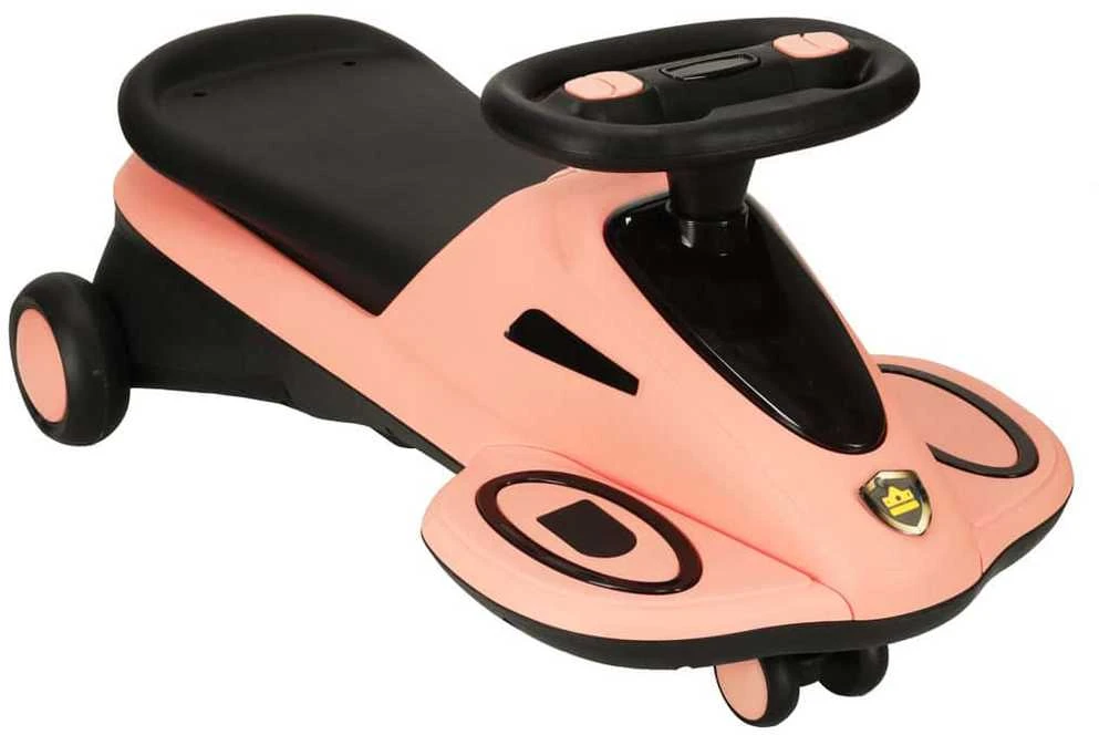 Roger Gravity ride šviečiantys LED ratukai-paspirtukas su grojančia muzika, 74cm, rožinės/juodos spalvos