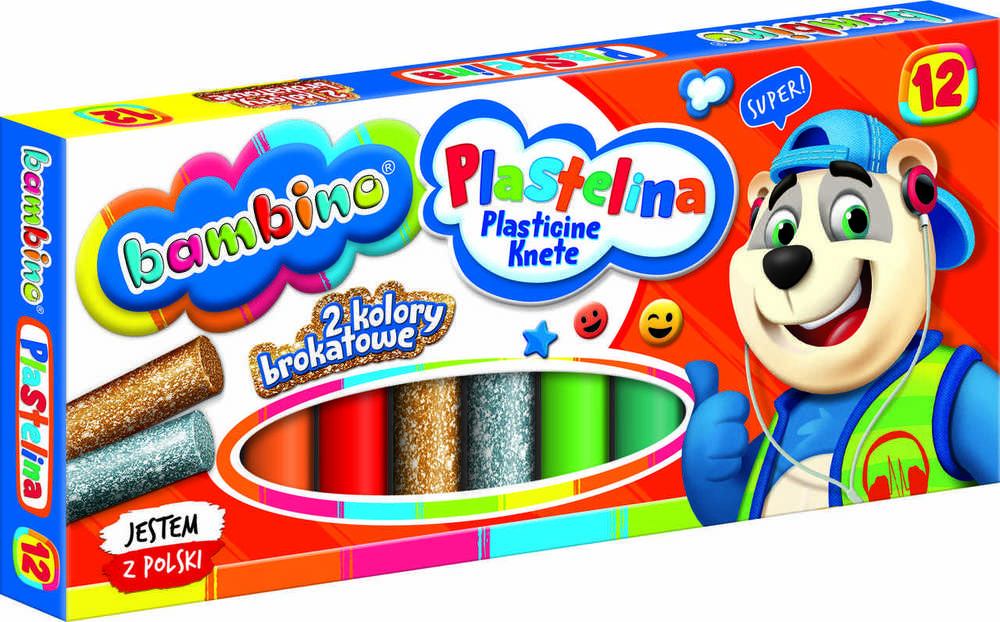 BAMBINO Plastilinas klasikinis 12 spalvų