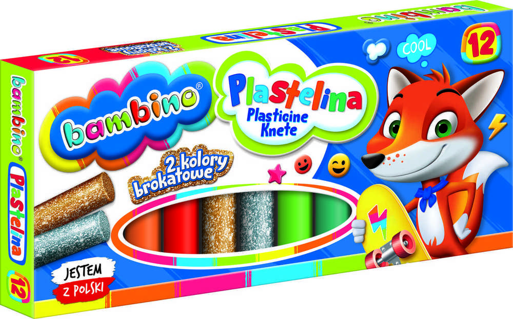 BAMBINO Plastilinas klasikinis 12 spalvų