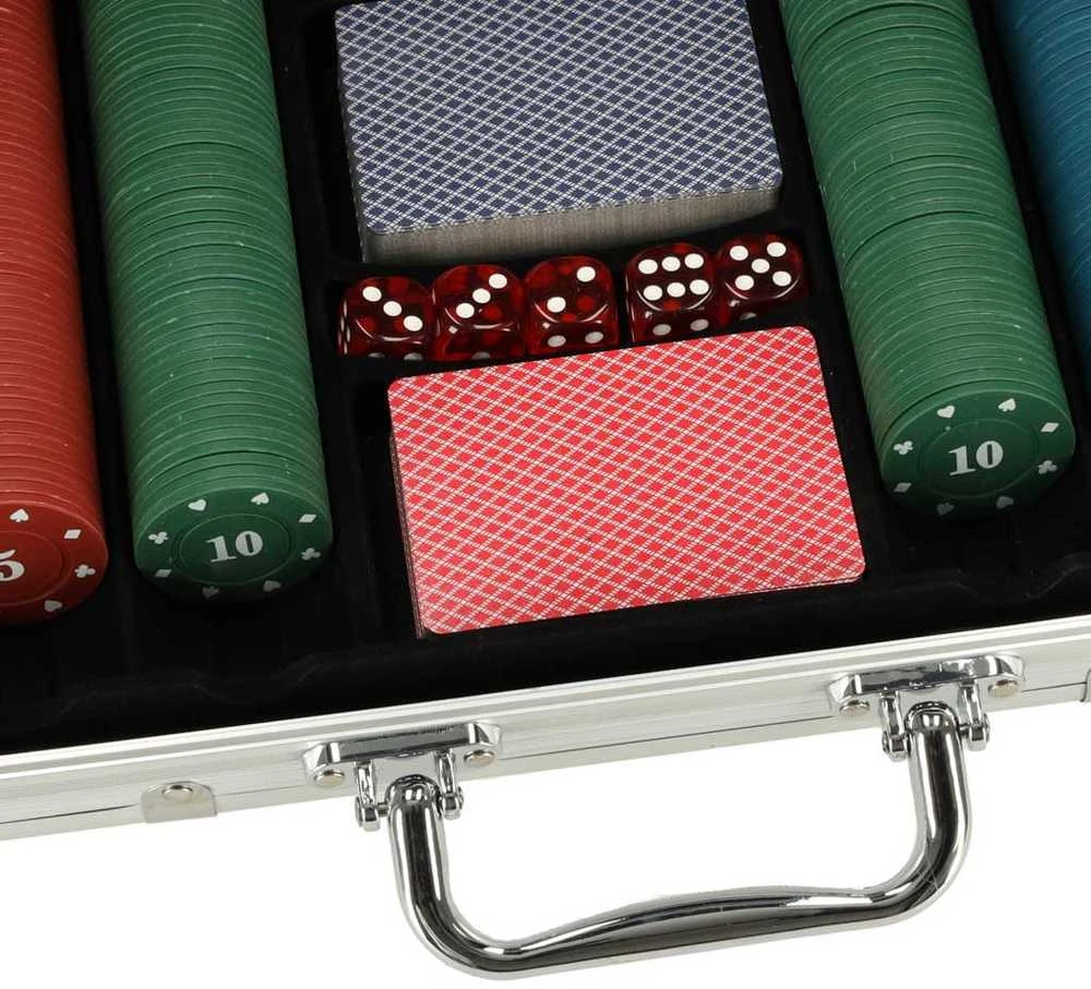 Roger Pokerio rinkinys dėkle 500 žetonų 2 kortų pakuotės