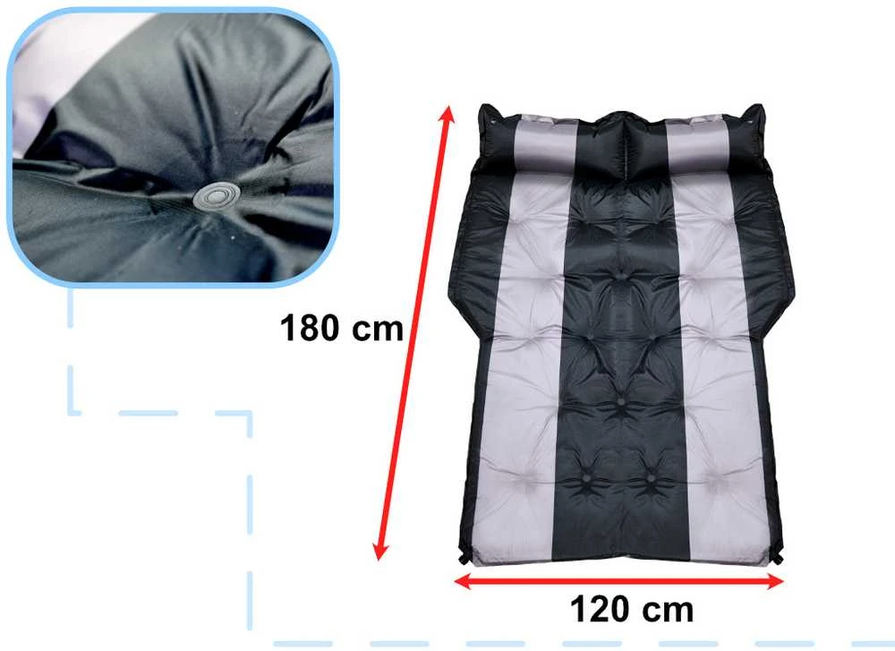 Ikonka Pripučiamas čiužinys automobilinė lova 180x120cm juodas
