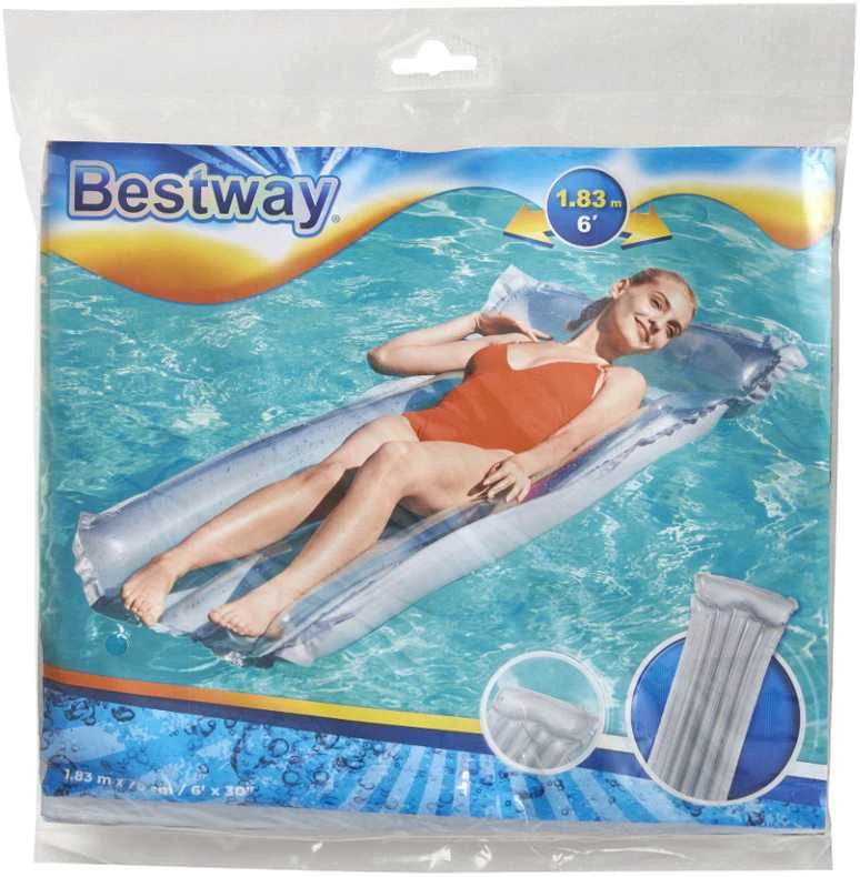 BESTWAY 44013 Pripučiamas plaukimo čiužinys pilkos spalvos