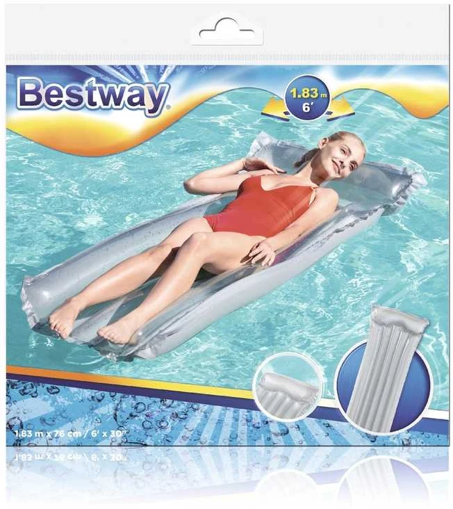 BESTWAY 44013 Pripučiamas plaukimo čiužinys pilkos spalvos