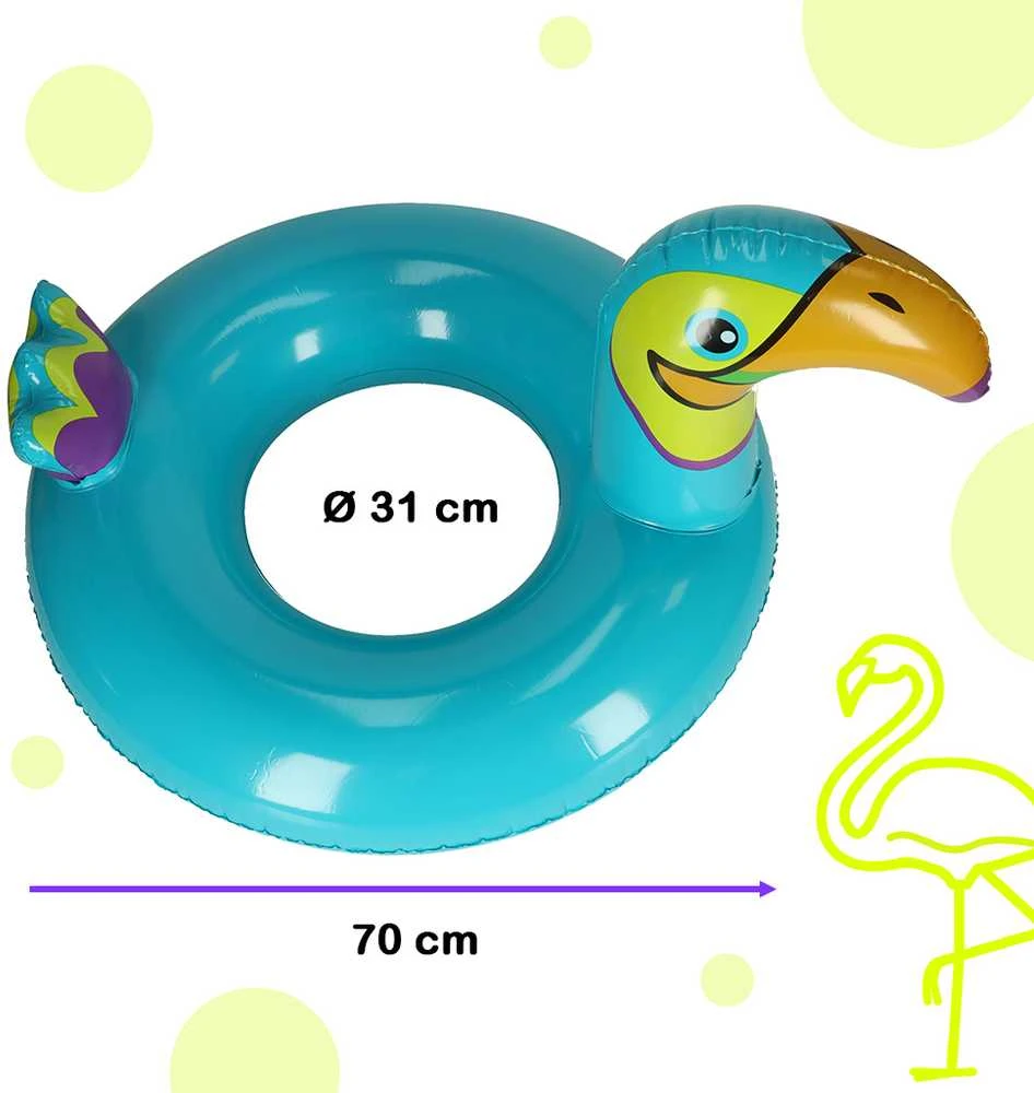 Ikonka Pripučiamas vaikiškas plaukimo žiedas Toucan 70cm