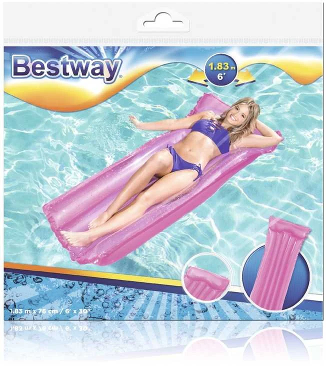 BESTWAY 44013 Pripučiamas plaukimo čiužinys rožinės spalvos