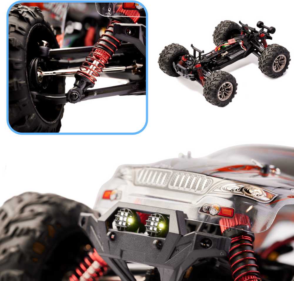 Ikonka RC automobilis Q901 bešepetėlinis 1:16 2.4G 4CH 52km/h raudonas