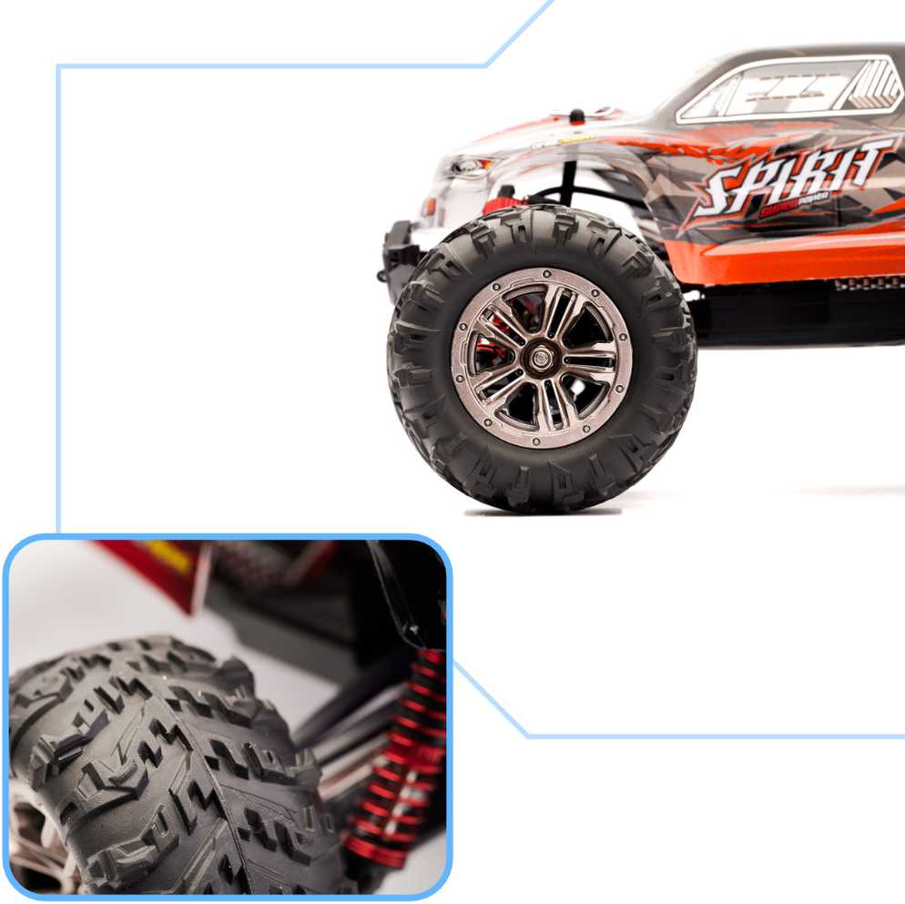 Ikonka RC automobilis Q901 bešepetėlinis 1:16 2.4G 4CH 52km/h raudonas