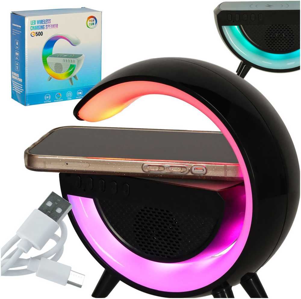 Ikonka RGB LED įkrovimo šviesos indukcinis radijas