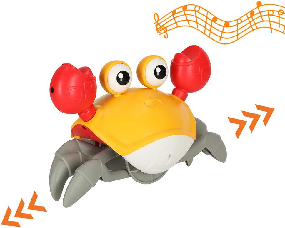 Ikonka Interaktyvus žaislas - vaikštantis krabas su muzika