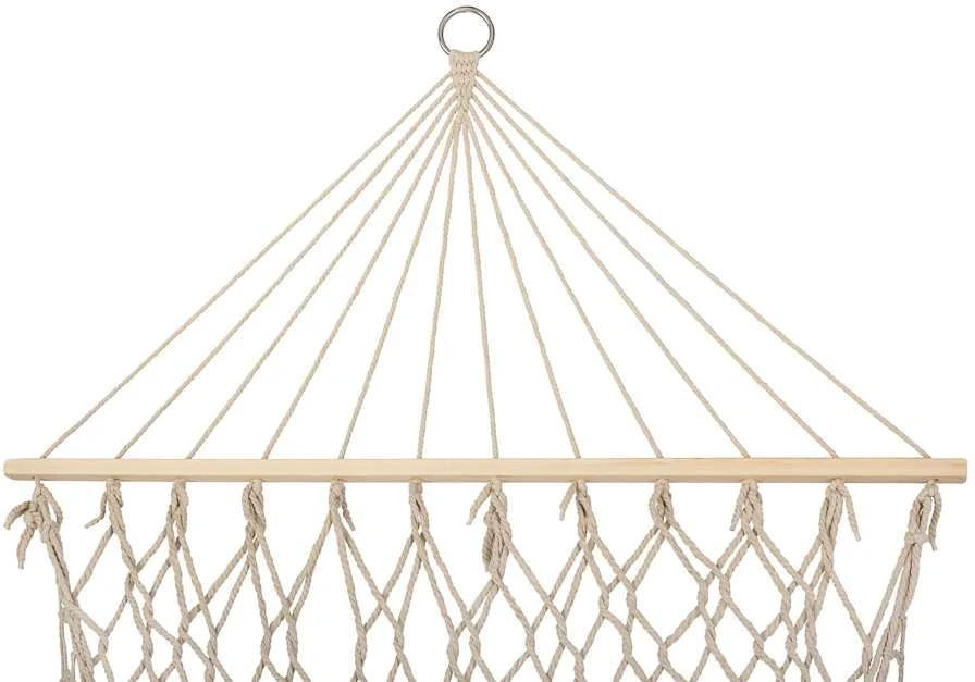 Roger Sodo hamakas boho tinklelis su kutais 200 cm ecru spalvos