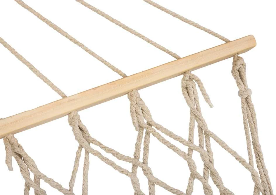 Roger Sodo hamakas boho tinklelis su kutais 200 cm ecru spalvos