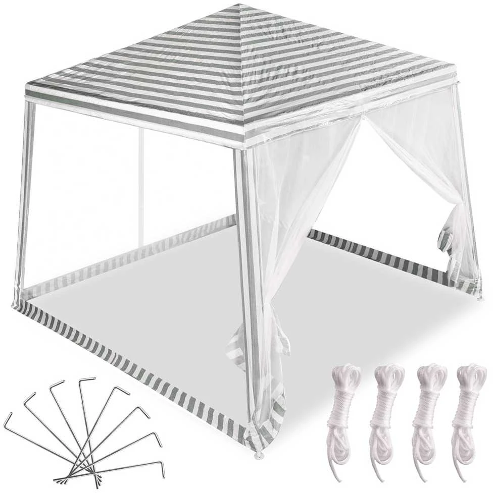 Roger Palapinė sodo vakarėlių paviljonas komercinė pavėsinė Balta 2,4X2,4 m