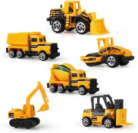 Ikonka Statybinės technikos automobilių komplektas 6 vnt