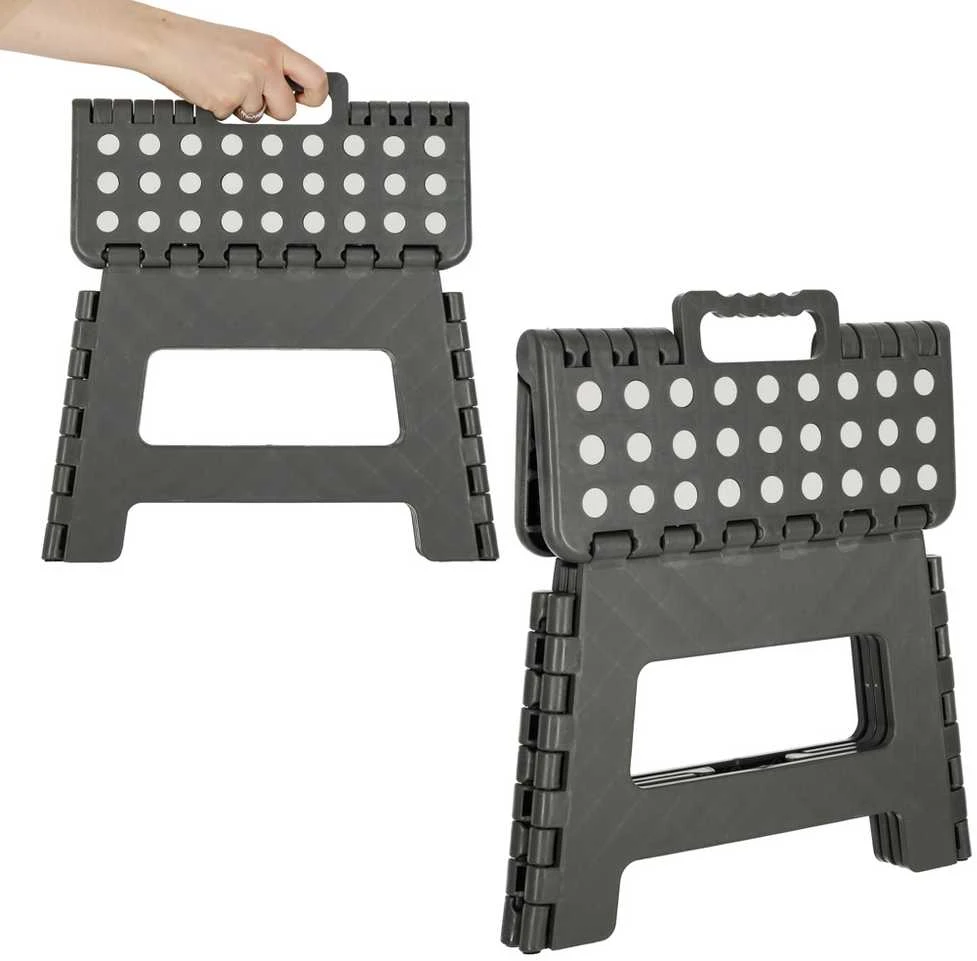 Generic Neslystanti sulankstoma taburetė 22cm tamsiai pilka