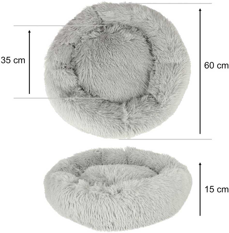 Šunų lovos pagalvėlė pliušinis sofos kilimėlis 60 cm pilka