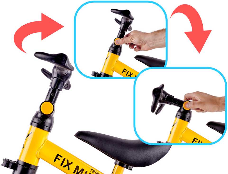 Trike Fix Mini krosinis triratukas 3in1 su pedalais geltonas