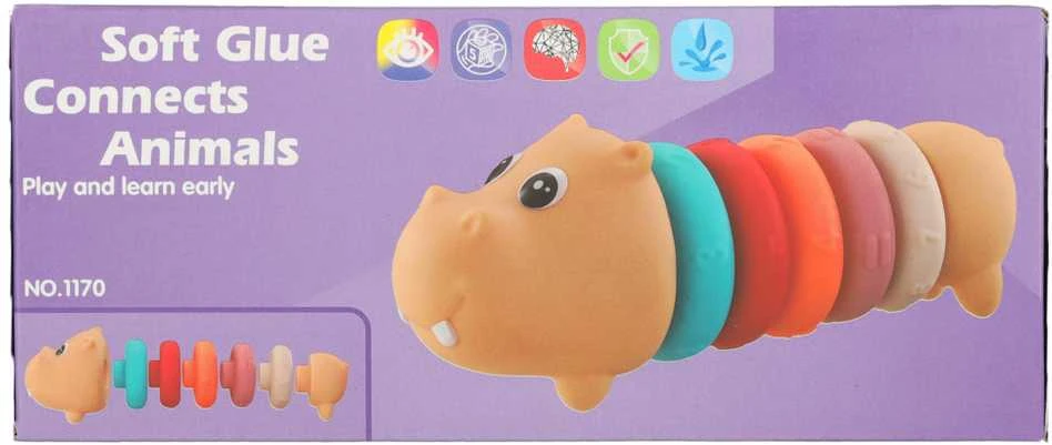 Hippo sensoriniai blokai edukaciniai minkšti galvosūkiai