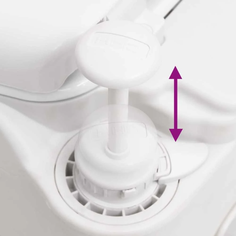 Integruotas stovyklavimo tualetas, baltas, 24+17l, HDPE/PP