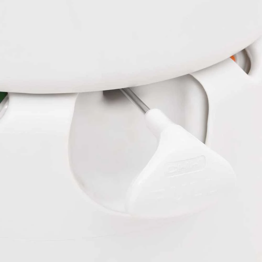 Integruotas stovyklavimo tualetas, baltas, 24+17l, HDPE/PP