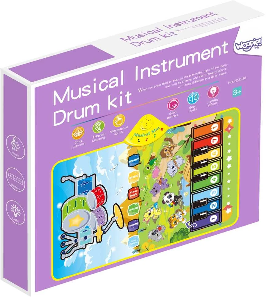 Interaktyvi muzikinė kilimėlis Gyvūnėliai 2in1 WOOPIE