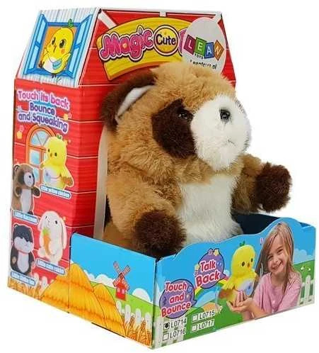 Lean Toys Minkštas interaktyvus meškėnas