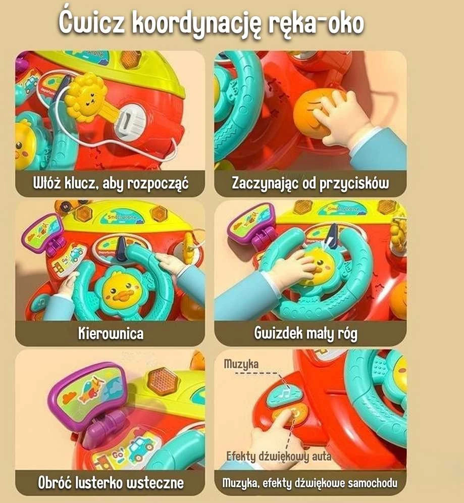 Woopie Baby Interaktyvus lėktuvas su vairu WOOPIE kūdikiams