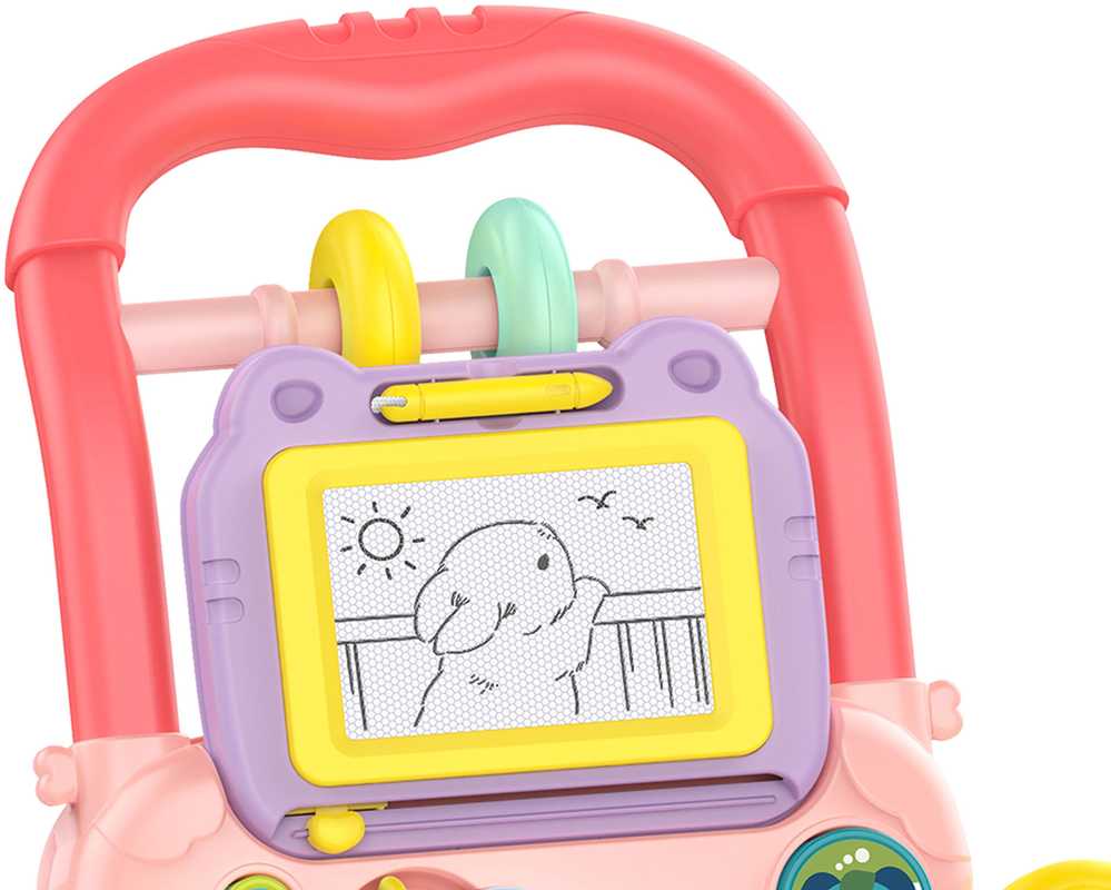 Interaktyvus stumdukas su muzika WOOPIE BABY rožinis