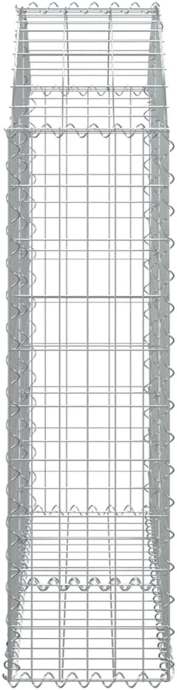 Išlenktas gabiono krepšys, 100x30x100/120cm, geležis
