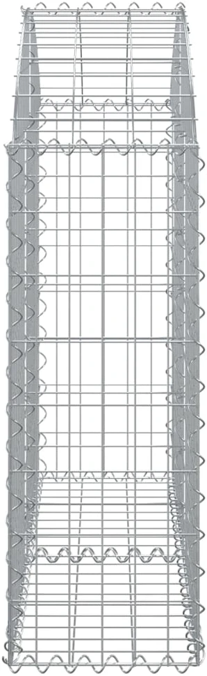 Išlenktas gabiono krepšys, 100x30x80/100cm, geležis