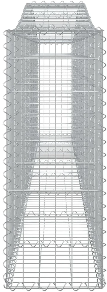 Išlenktas gabiono krepšys, 400x30x80/100 cm, geležis