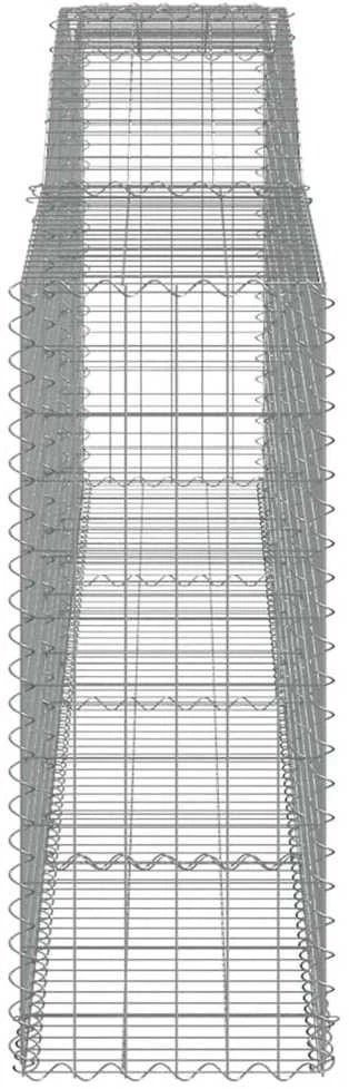 Išlenktas gabiono krepšys, 400x50x120/140cm, geležis