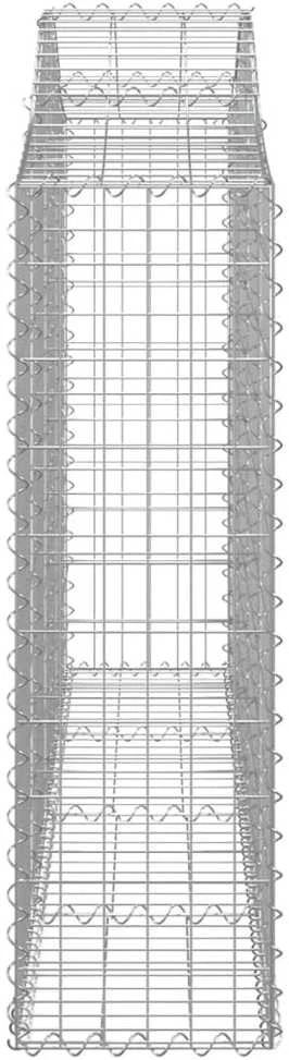 Išlenkti gabiono krepšiai, 10vnt., 200x30x100/120cm, geležis
