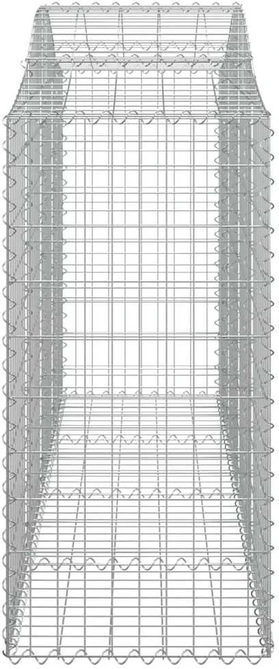 Išlenkti gabiono krepšiai, 10vnt., 200x50x100/120cm, geležis