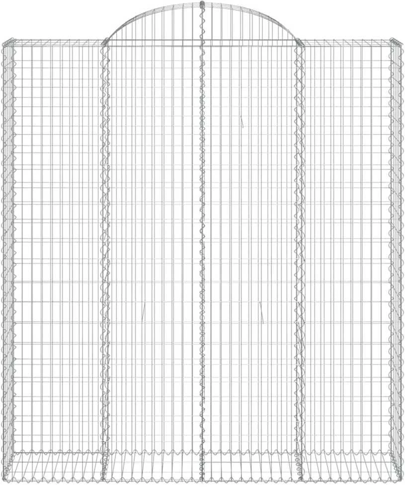 Išlenkti gabiono krepšiai, 10vnt., 200x50x220/240cm, geležis