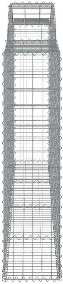 Išlenkti gabiono krepšiai, 10vnt., 300x30x120/140cm, geležis