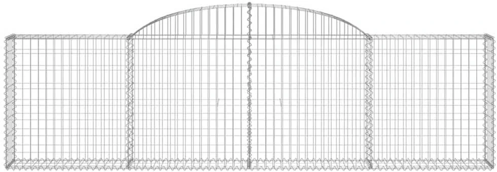 Išlenkti gabiono krepšiai, 10vnt., 300x30x80/100cm, geležis